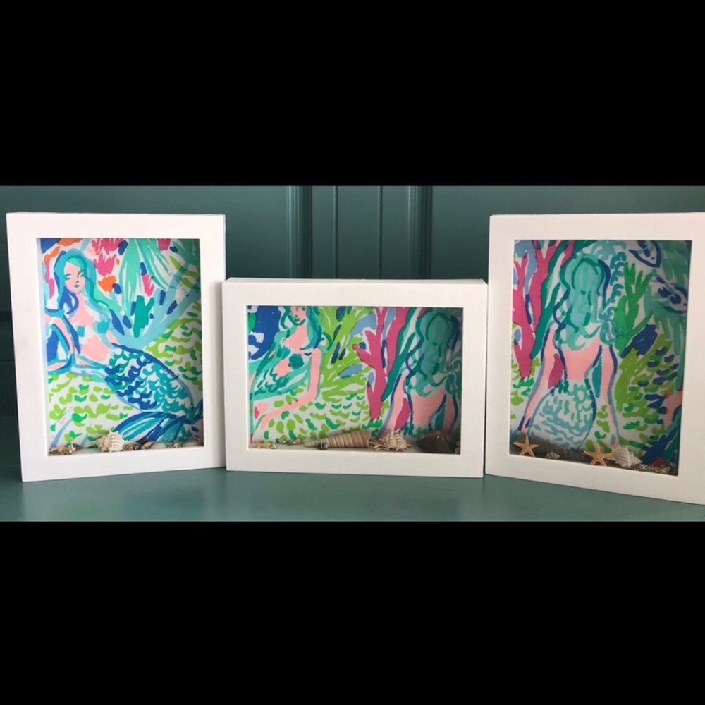 Set of 3, Mermaid Cove Shadowboxes